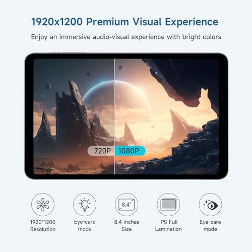 ALLDOCUBE Tablet de 8,4 polegadas, tablet Android Helio G99 com tablet Widevine L1 iPlay50 Mini Pro NFE, FHD + 1920×1200 Android13, 16GB (8+8) RAM 256GB ROM 512GB expansível, 5MP/13MP 4G LTE Bluetooth - Imagem 4