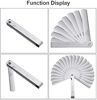Hotop Stainless Steel Feeler Gauge Dual Marked Metric and Imperial Gap Measuring Tool 0.0015/0.04-0.025/0.635 mm -Feeler-08