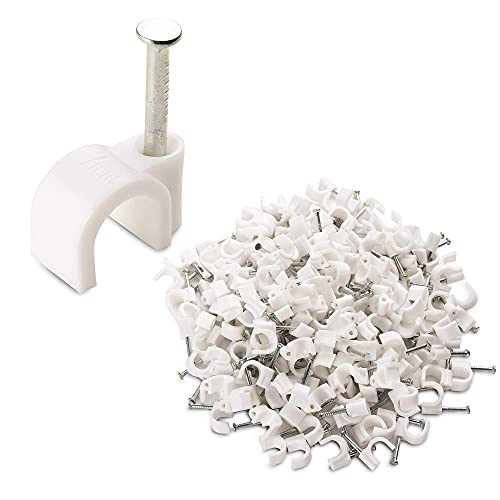 Cable ethernet Cat6 blanco 150 pies con organizador de clips miniatura 5