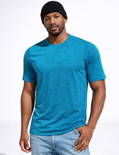 Image of 5 Pack Men's Active Quick Dry Crew Neck T Shirts | Athletic Running Gym Workout Short Sleeve Tee Tops Bulk
