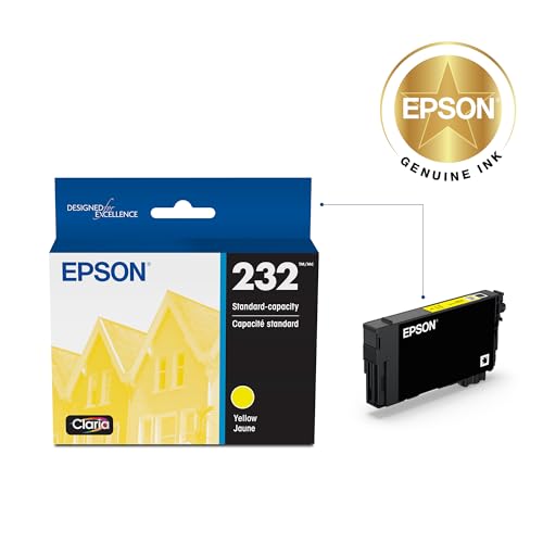 Image of EPSON 232 Claria Ink Standard Capacity Yellow Cartridge (T232420-S) Works with WorkForce WF-2930 ,2950 and Expression XP-4200, 4205