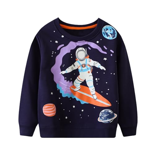 Toddler Sweatshirt Boys Long Sleeve Shirts Casual Kids Cotton Graphic Fall Winter Pullover Tee Tops Blouse