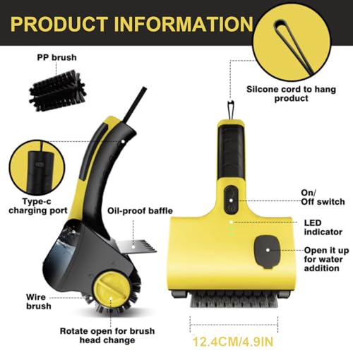 Brosse de gril électrique rotative 360° pour un nettoyage sans effort