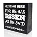 He Is Risen Easter Decorations For The Home, Religious Wooden Table Signs Block Christian Easter Decor, Farmhouse Easter Decor For Tiered Tray, Rustic Easter Gifts For Family Office Classroom