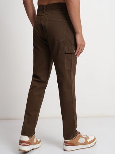 Image of Highlander Men's Tapered Fit | Cargo Trousers | Sleek & Functional | Utility Pockets | Trouser for Men | Men Trousers
