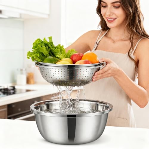 Passoire et bol de cuisine 26cm pour ne plus perdre de riz