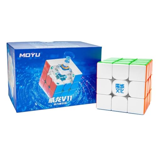Image of MoYu WeiLong V11 3x3 Magnetic Speed Cube | UV Coated Glossy Finish & 48 Magnets | 64 Customization Options & Dual Adjustment System Professional Puzzle