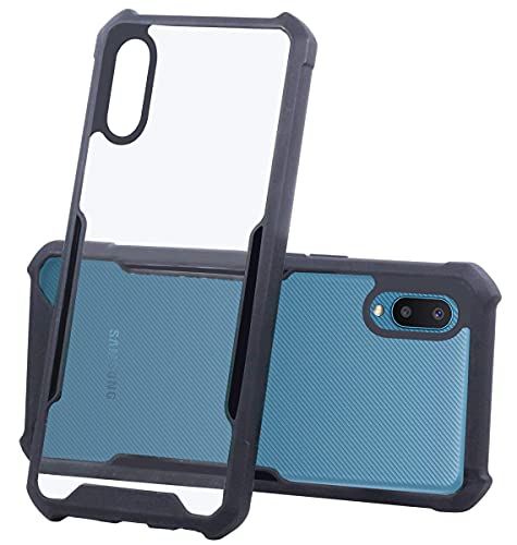 Image of Jkobi Hard PC Crystal Bumper Shockproof Back Cover Case for Samsung Galaxy A02 with Camera Protection (Matte Black)