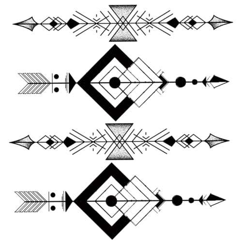 Oottati Small Cute Temporary Tattoo Sticker Set of 2 -