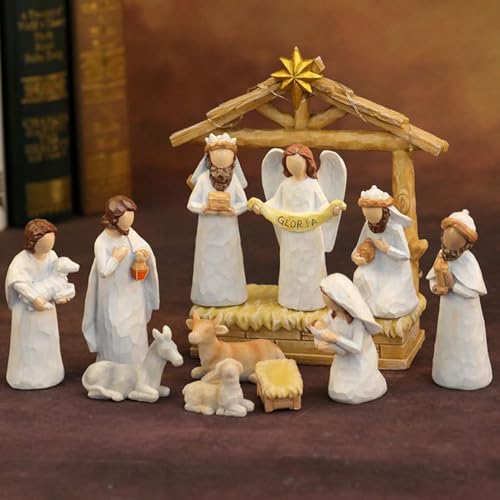 Crèche de Noël figurine miniature de Jésus pour décoration de table - 3
