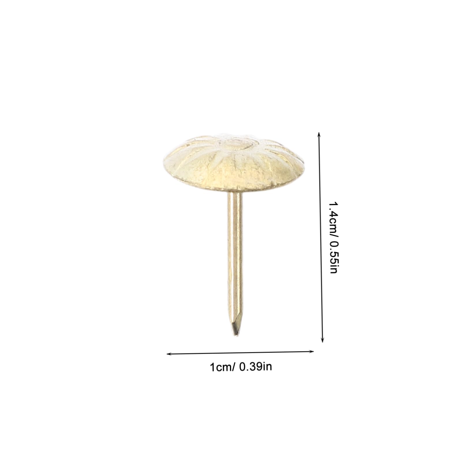 Uonlytech Antique Bronze Chrysanthemum Bubble Nails 11x16mm 200pcs Pack for Upholstery and Furniture Decor