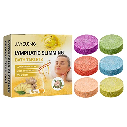 Abonda ducha, 6 bombas baño adelgazantes linfáticas, con aceites esenciales, tabletas remojo pies, regalos cuidado personal y relajación para mujeres y hombres