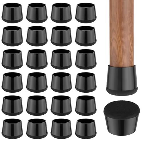 yomanta 24 PCS Silicone & Felt Chair Leg Floor Protectors