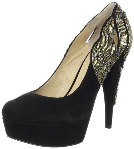 Enzo Angiolini Women's Baladeva Platform Pump,Black Suede,9 M US