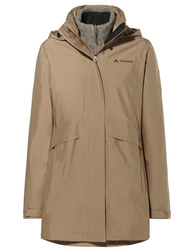 VAUDE Idris IV 3in1 Parka für Damen – Wasserdichte Regenjacke für Damen mit Fleece-Innenjacke, Wind und Regenjacke für Damen mit Ceplex Active Membran – ideal für Winter & Alltag