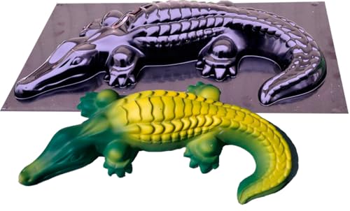 Betonex Mold Casting Crocodile DECORATIV Concrete Gator Garden Mold Alligator (#A06 Small)