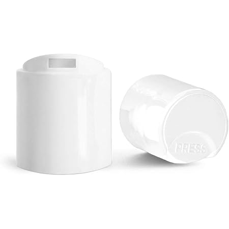 Amazon Com 24 410 Disc Caps Dispensing Cap Press Down Bottle Closure Lid 24 410 White 50 Pack Home Kitchen