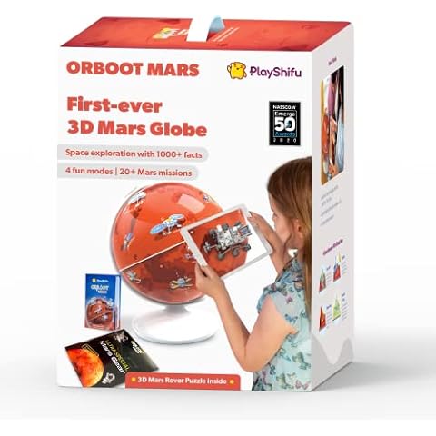 PlayShifu Interactive Science Kit - Orboot Mars (Globe + App) Explore Planet Mars | Educational Toys | Solar System Space Toys, STEM Toy & Gift for Kids Ages 6-12 Years (works with mobiles/tabs) Cover