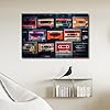 TISHIRON Audio Cassettes Pictures for Living Room Wall Decoration Vintage Canvas Painting Wall Art Artwork for Home Walls Framed Wall Art Modern Home Decor Canvas Art Posters & Print, 60x90cm #2
