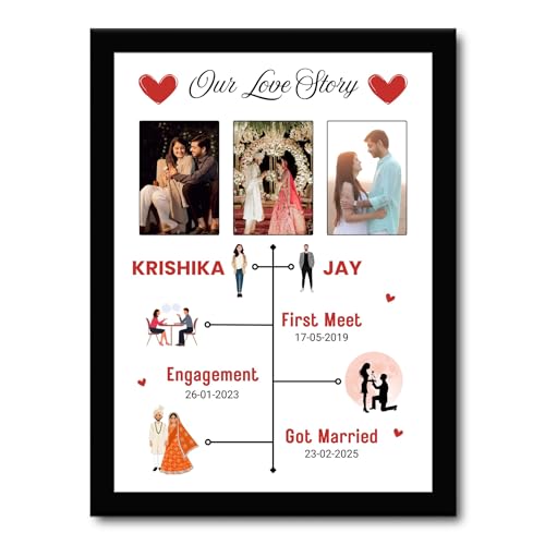 Image of JABSY Personalised Gift Frame for Husband, Useful Unique Wedding Anniversary Birthday Gifts Ideas, Photo Frame