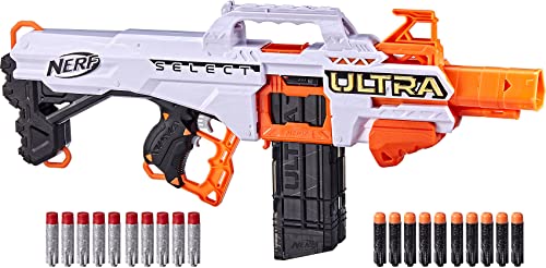 Hasbro Nerf Ultra - Select, blaster completamente motorizzato, lancia a distanza o con precisione, include caricatori e dardi, compatibile solo con dardi Nerf Ultra