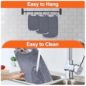 Cutting boards for kitchenkimiup kitchen cutting board set of 3professional chopping boards setsdishwasher safe cutting boards with juice grooves carrying handle no bpa  urban country home decor