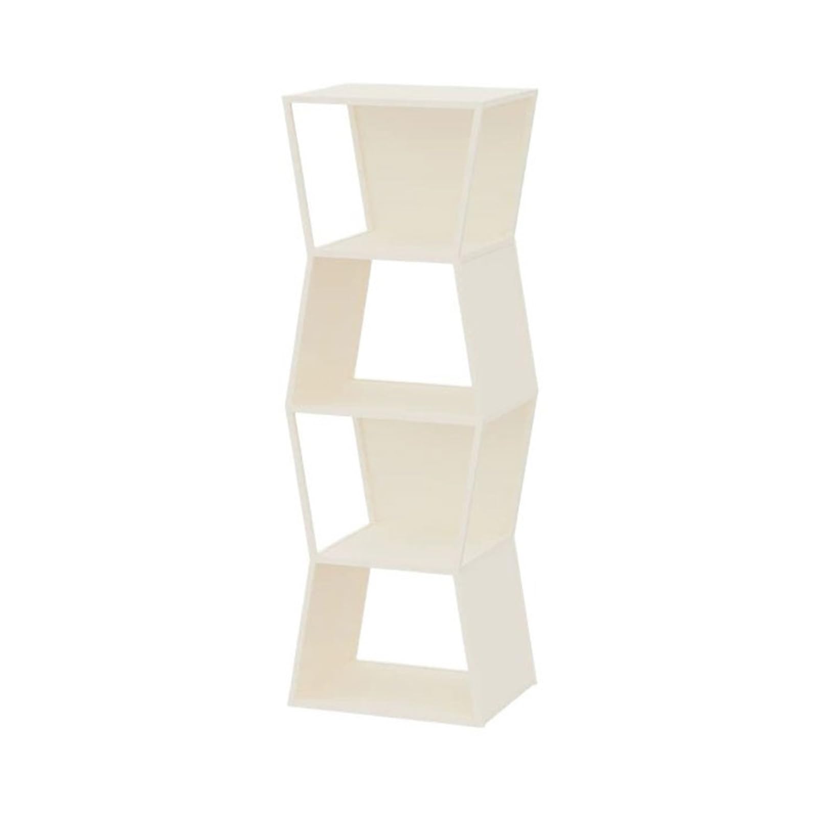 Shihan-2015 Bookcase Vertical Minimalism Open Iron Bookshelf Modern Storage Display Stand for Home Office Display Shelf(White)