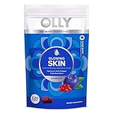 OLLY Glowing Skin Collagen Gummy, Hydrated, Youthful Skin, Hyaluronic Acid, Sea Buckthorn, Chewable Supplement, Berry, 60 Day Supply - 120 Count Pouch