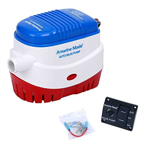 Amarine Made Automatic Submersible Boat Bilge Water Pump 12V 750Gph Auto And Auto/Off/Man Led Rocker Bilge Pump Switch Panel #TOP3
