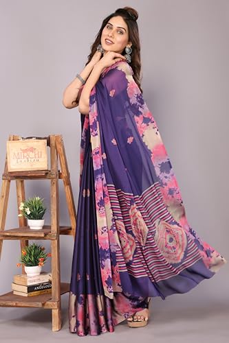 Image of MIRCHI FASHION Saree for Woman Chiffon Tie Dye Printed | Lightweight Daily Wear Women's Sari with Unstitched Blouse Piece (Available in 10 Colors)