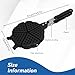 HERCHR 5.9in Waffle Maker Pan, Non Stick Stovetop Waffle Iron Camping Maker Pan Portable Aluminum with Long Handle for Family Breakfast Baking