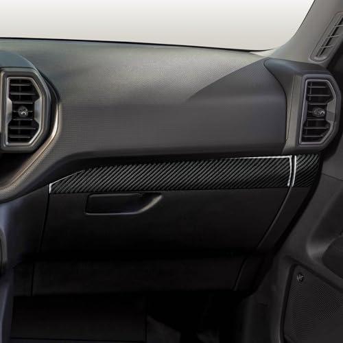 Image of Car Carbon Fiber Dashboard Co-Pilot Instrument Panel Strip Trim Cover Interior Accessories for Ford Bronco Sport 2021 2022 2023 2024