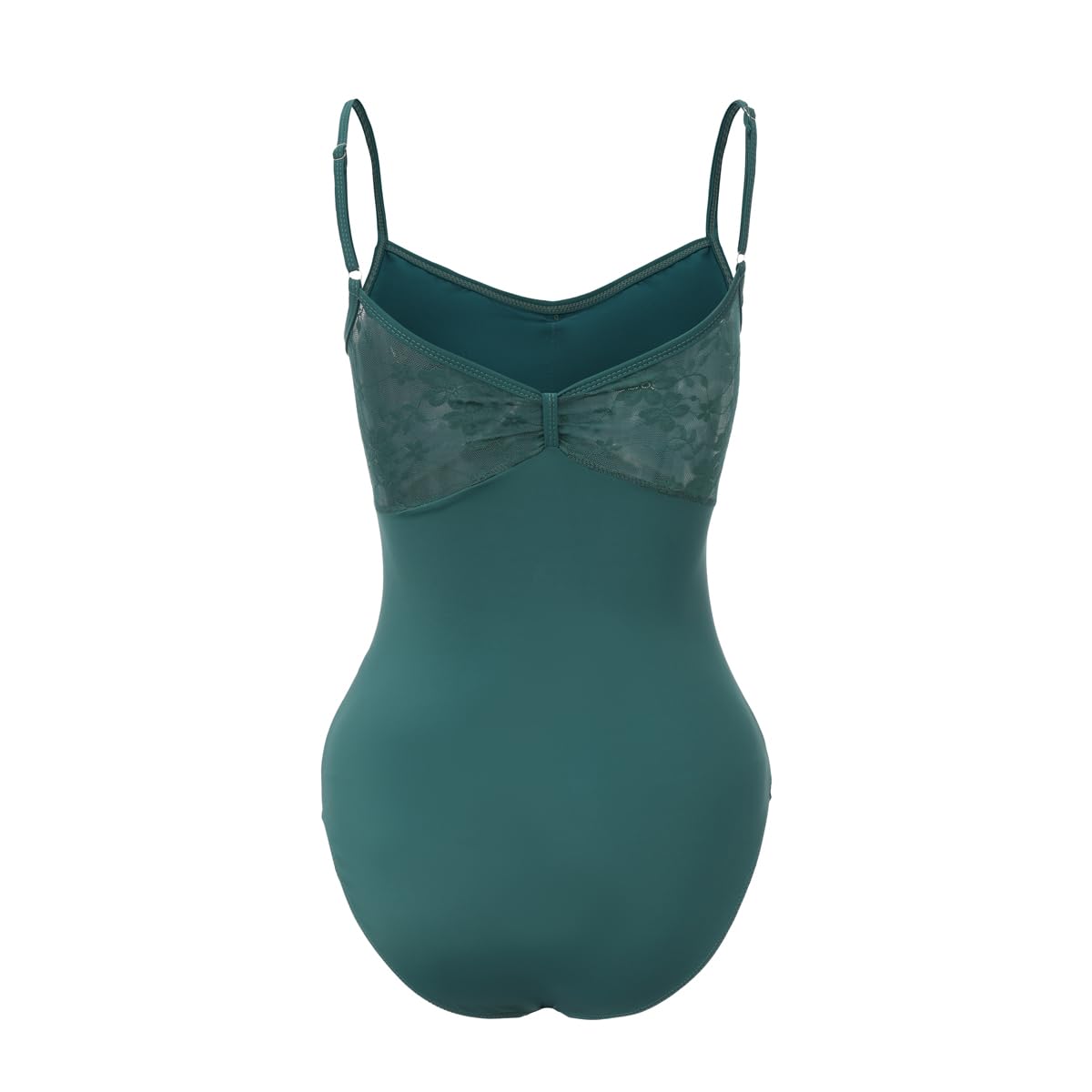 Limiles Women's Camisole Leotard for Ballet Dance Costumes Gymnastic Bodysuit, Dark Green Lace, Medium