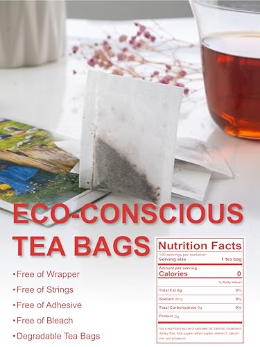 Image of TeeLux Vanilla Caramel Black Tea Bags, Blended Black Tea with Vanilla Caramel, Robust & Smooth Taste, 100 Count
