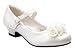 Mary Jane Shoes with Pretty Satin Rolled Rosettes Patent Leather-Ivory-11-(LA5216)