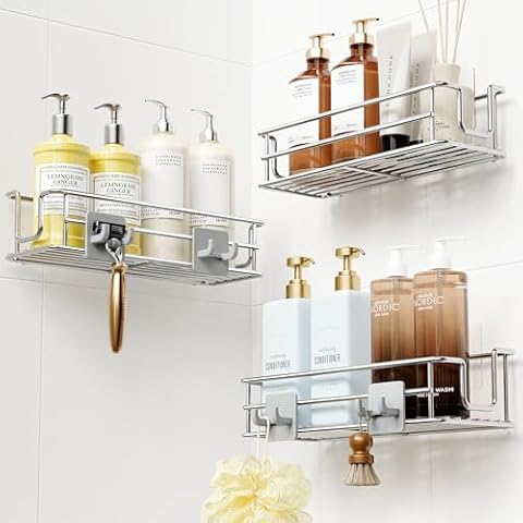 OriwarE 3 Pack Stainless Steel Shower Caddy Cover