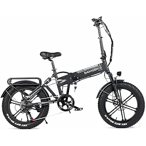XWLX09 Electric Bike 20" Commute Folding Fat Tire Mountain E-Bike 48V 10AH Electric Bicycle LCD Display Shimano 7 Speed MTB for Adults Cover
