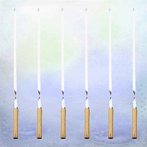 Espetos de churrasco DOITOOL para Espetos de Cabob de Aço Inoxidável para Grelhar, 6 peças de Espeto