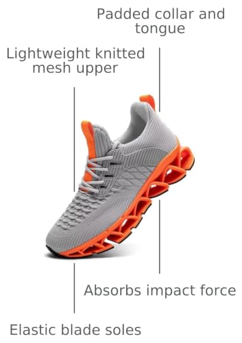 Image of Mens Slip on Walking Running Shoes Blade Tennis Casual Fashion Sneakers Comfort Non Slip Work Sport Athletic Trainer