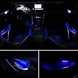Automotive Door Handle Lights,12V 4pcs LED Interior Lights Multicolor Universal Fit for Car Interior Atmosphere Light (Blue)