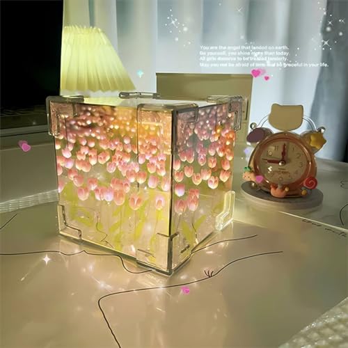 DIY Tulip Cube Mirror Lamp 2024 NEW DIY Tulip Night Light 21 Handmade DIY Tulip Flower Magic Cube Mirror Night Light Creative Gift for Girlfriends Mom (Pink) DIY Tulip Cube Mirror Lamp 2024 NEW DIY Tulip Night Light 21 Handmade DIY Tulip Flower Magic Cube Mirror Night Light Creative Gift for Girlfriends Mom (Pink)
