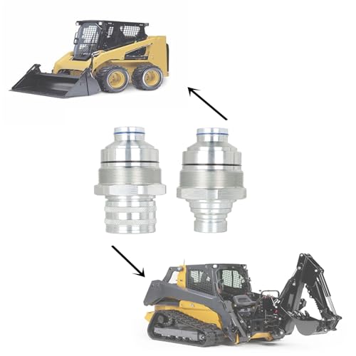 Image of kimllier 7246802 7246799 1 /2 Hydraulic Male & Female Flat Face Quick Connect Coupler Set 48mm Thread Diameter Compatible with Skid Steer Loader