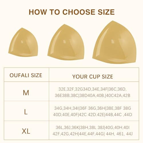 Large Size Lift Inserts Sticky Bra Lightly Padded, Push up Breast Pads Self-Adhesive on Both Sides for Washable Reusable4