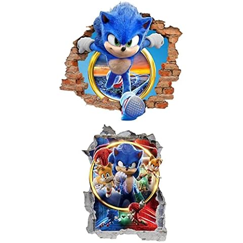 Pegatinas de pared 3D Sonic The Hedgehog Cover