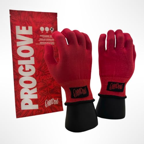 Paint is Dead PROGLOVE HD RED Large Pair of Vinyl Wrap Gloves, Car Wrapping