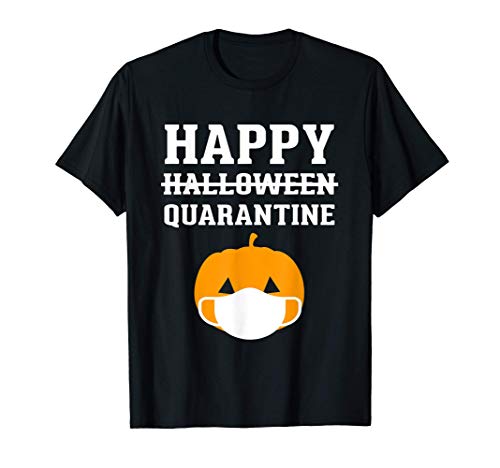 Happy Halloween Quarantine/Lockdown 2020 Pumpkin Face Mask Camiseta