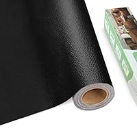 Kunstleder selbstklebend, 30 X 200 cm Leder Reparatur Set Schwarz, Lederflicken selbstklebend, Leder selbstklebend für Möbel, Sofa, Autositze, Reparatur und Renovierung