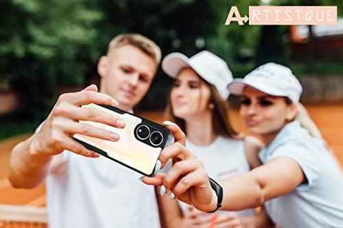 Image of A rtistque Clear Hard Transparent Acrylic Armor Anti-Drop Shockproof TPU Edge Back Cover Case for Oppo A1 Pro - Black