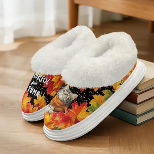 FOR U DESIGNS Women's House Slippers Indoor Outdoor Slipper for Home Hospital Dorm Thanksgiving House Shoes3