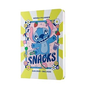 Grupo Erik Pocket Academic Diary 2025-2026 Week To View – Stitch Stationery Disney | A6 Diary 2026 17 Month, Weekly Academic Planner 2025-2026 Mid Year | Stitch Gifts, School Supplies